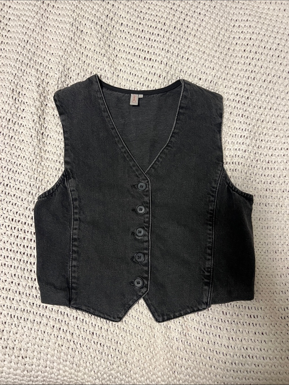 Black Denim Vest